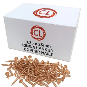 25mm x 3.35m Premium Copper Annular Ring Shank Nails