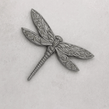Dragonfly Lead Motif Decorative Cast Lead Insect Hand-Poured Recycled Lead UK
